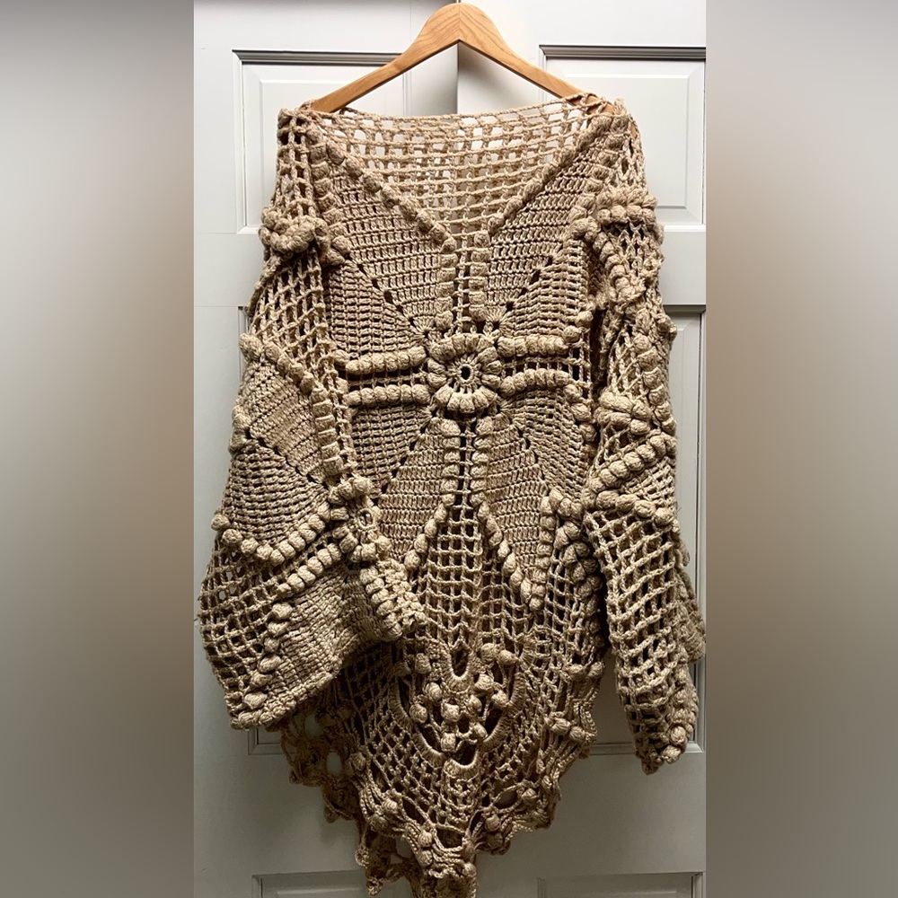 One-of-a-kind Handmade Crochet Poncho